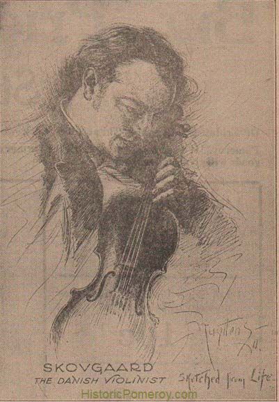 portrait of violinist Alex Skovgaard, 1924