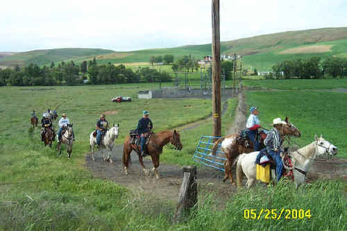 Lewis & Clark Bicentennial Trail Ride through Columbia/Garfield Counties, May 2003