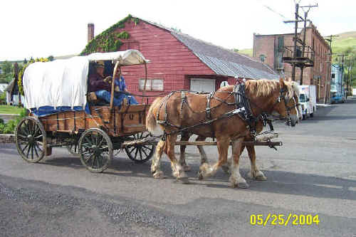 Lewis & Clark Bicentennial Trail Ride through Columbia/Garfield Counties, May 2003 in Pomeroy WA