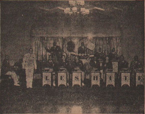 Newspaper Photo of the Les Hite Orchestra who would be playing in Pomeroy later in August, 1936.