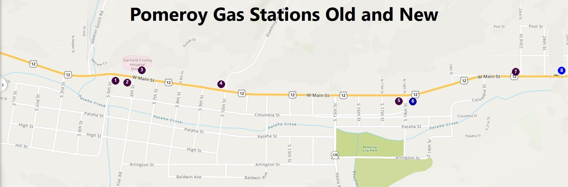 Pomeroy Gas Stations 1970
