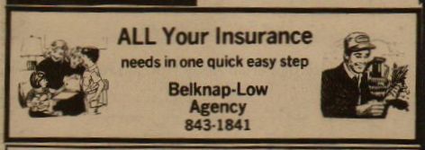 Belknap & Low Insurance advertisement, 1981