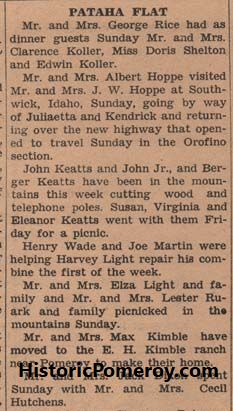 News from Garfield County, 1936