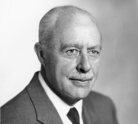 portrait of Walter H. Brattain, 1956 Nobel prize winner  in Physics